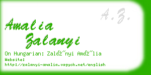 amalia zalanyi business card